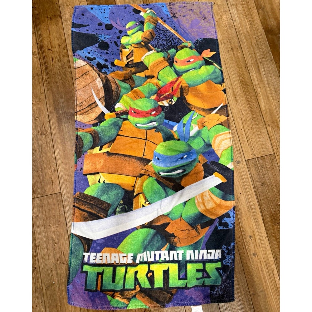 Nickelodeon TMNT Beach Bath Towel 26X50 Multicolor Teenage Mutant Ninja Turtle